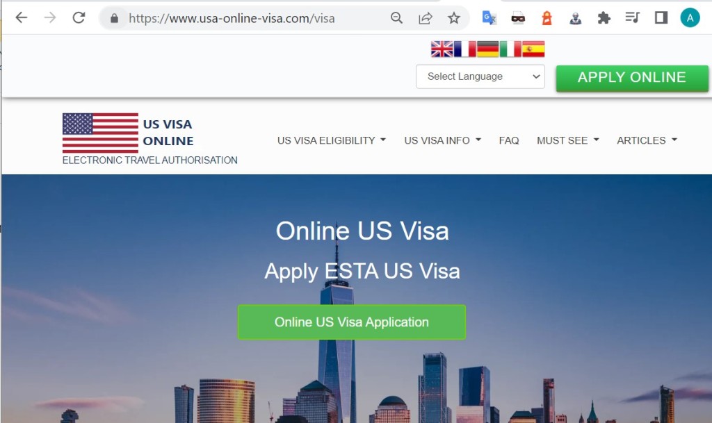 FROM UAE UNITED STATES Official American Online Electronic Visa – United States Visa Application
